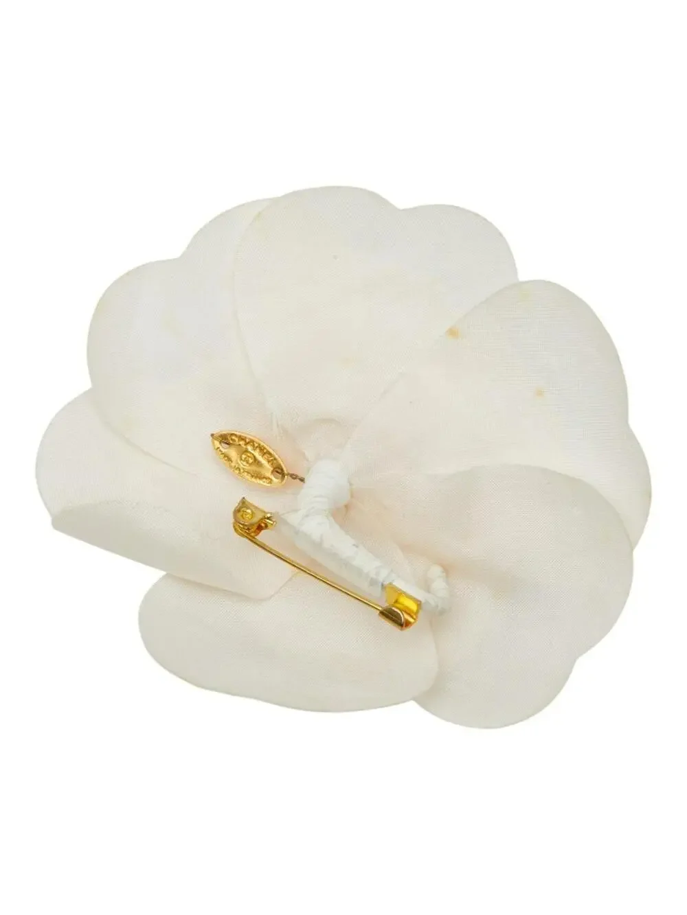 Chanel Vintage Camellia Brooch Ivory #299619C36B